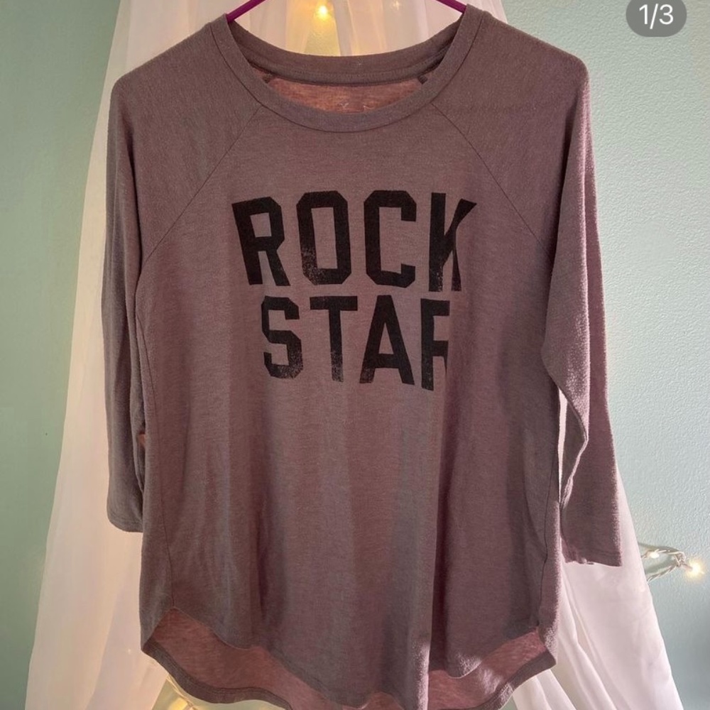 Pale Pink Rockstar Long-Sleeve Top American Eagle